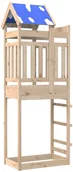 Place zabaw - vidaXL Wieża zabaw Brązowy 85 x 52,5 x 239 cm Lekkie drewno sosnowe - miniaturka - grafika 1