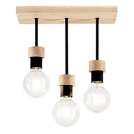 Lampy sufitowe - Britop Lampa wisząca CHANDELLE trzy punktowa dąb olejowany czarny metal, 8424374 8424374 - miniaturka - grafika 1