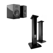 Głośniki i kolumny - Acoustic Energy AE1 Active głośnik aktywny + Stand stojak (komplet) czarny - miniaturka - grafika 1