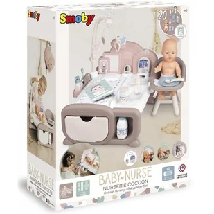 Smoby Baby Nurse Elektroniczny kącik opiekunki 220375 - Akcesoria dla lalek - miniaturka - grafika 1