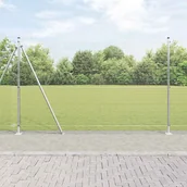 Ogrodzenia - Lumarko Ogrodzenie z drutu spawanego z 13 słupkami z flanszami 1.4x50 m Stal ocynkowana - miniaturka - grafika 1