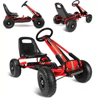 Jeździki dla dzieci - Ricokids Gokart dziecięcy na pedały RK-594 czerwony 759401 - miniaturka - grafika 1