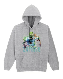 Bluza z kapturem z nadrukiem Zombie Horror Szara XL - Bluzy męskie - miniaturka - grafika 1