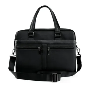 Skórzana torba męska na laptopa i dokumenty Solier SL41 Lorien czarna – elegancka, pojemna - Torby męskie Skórzana torba męska na laptopa i dokumenty Solier SL41 Lorien czarna – elegancka, pojemna - Torby męskie - miniaturka - grafika 1