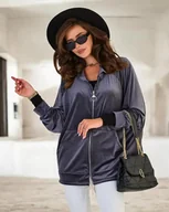 Bluzki damskie - Royalfashion Rozpinana bluza z kapturem damska-Uniwersalny - miniaturka - grafika 1