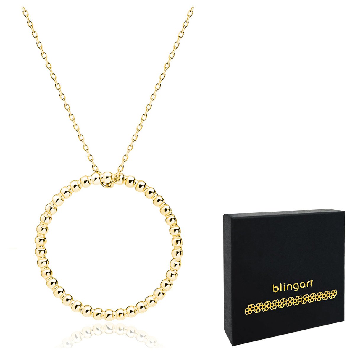 Srebrny naszyjnik damski KÓŁKO ankier kolory 925