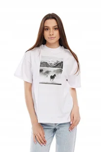 WRANGLER HIGH RIB GIRLFRIEND WHITE W7Q9GH989 XXL - Koszulki i topy damskie - miniaturka - grafika 1