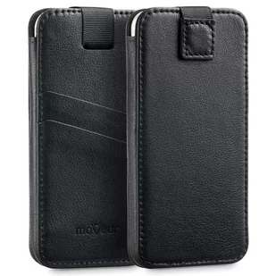 moVear moVear Skórzane Etui Wsuwka do Smartfon / Telefon rozmiar L (ok 160 x 79 x 8mm) i telefonów o zbliżonych wymiarach | Eksluzywny Pokrowiec pocketCase C+ Skóra Nappa, Czarny U000LPCPLNBBKBK - Etui i futerały do telefonów - miniaturka - grafika 1