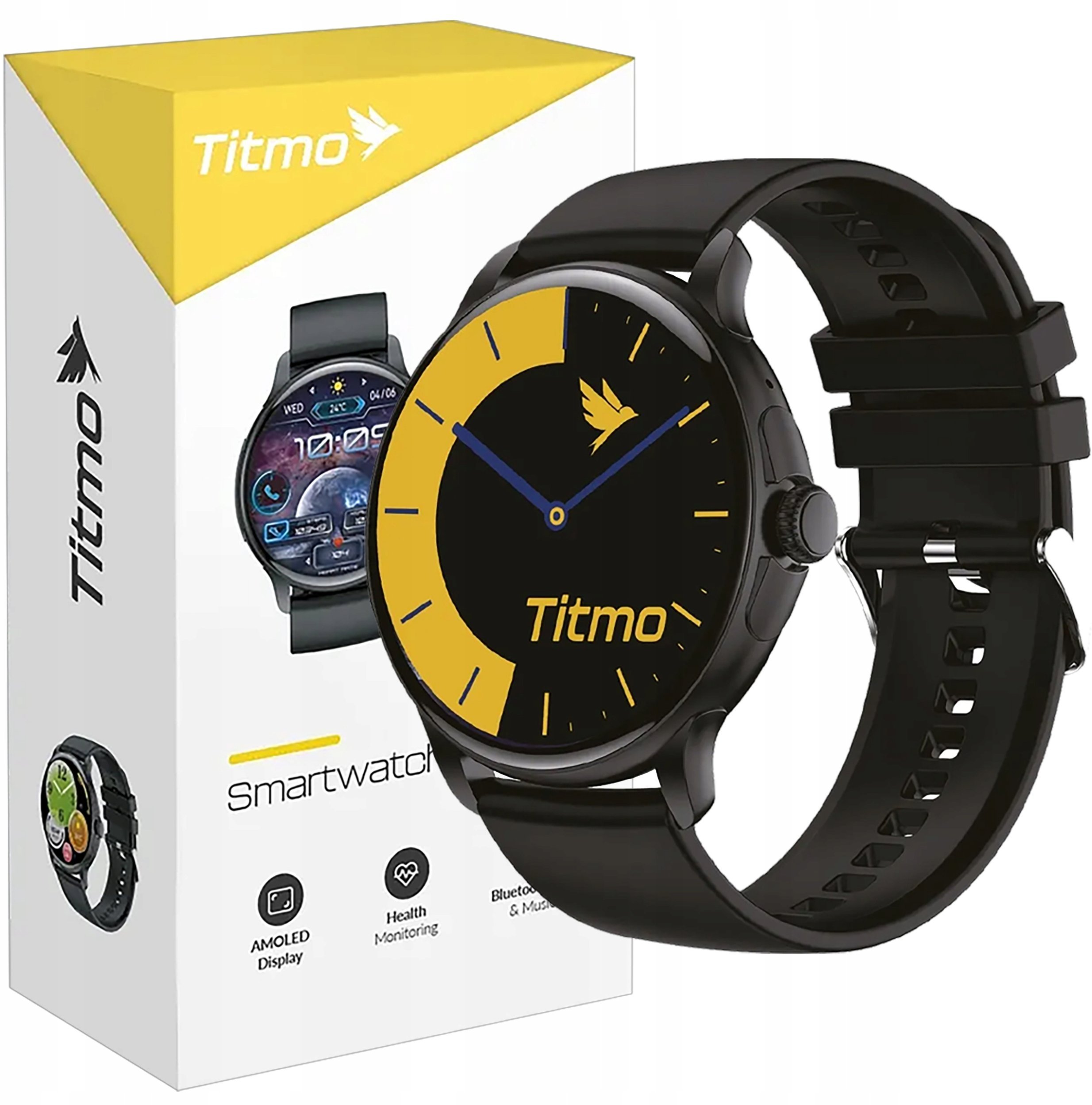SMARTWATCH Titmo O-150 AMOLED SPORTOWY ROZMOWY BLUETOOTH KROKOMIERZ