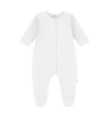 Pajacyki dla niemowląt - Pajac Bawełniany Biały W Kropeczki 62 - miniaturka - grafika 1