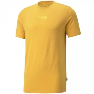 Koszulki męskie - Koszulka męska Puma Modern Basics Tee żółta 589345 37 - grafika 1