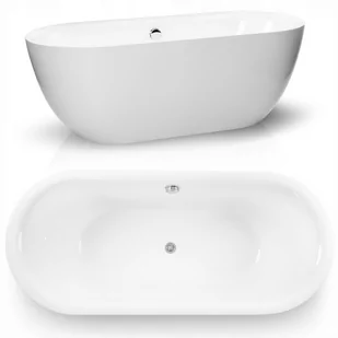 Wanna Wolnostojąca BARI 170x75 Akrylowa + Syfon - Wanny - miniaturka - grafika 1