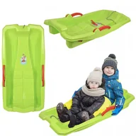 Sanki i ślizgacze - SANKI Z DWOMA RĘCZNYMI HAMULCAMI MOLTI zielone - miniaturka - grafika 1