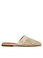 Klapki i japonki damskie - Tommy Hilfiger Klapki Crochet Mule FW0FW08413 Écru - miniaturka - grafika 1