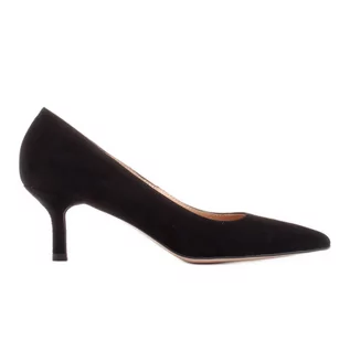 Czółenka - Marco Shoes Eleganckie szpilki na niższym obcasie czarne - grafika 1