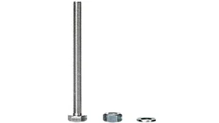 OBO Bettermann Śruba z łbem sześciokątnym z nakrętką i podkładką M10x110 SKS 10x110 G 6418244 /20szt./ 6418244 - Kanały kablowe - miniaturka - grafika 1