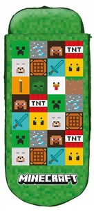Materac ze śpiworem MINECRAFT 150x62cm / Łóżko dmuchane z śpiworem - Łóżeczka i kojce - miniaturka - grafika 1