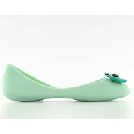 Baleriny - Balerinki meliski z licową kokardka PT100 L. Green zielone - ButyModne - miniaturka - grafika 1