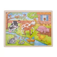 Puzzle - Goki WIEŚ drewniane puzzle 48 el. GK 57745 - miniaturka - grafika 1