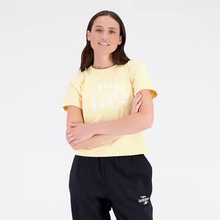 Koszulki i topy damskie - Koszulka damska New Balance WT31554RAW  żółta - grafika 1