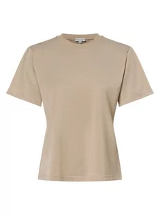 Marie Lund - T-shirt damski, beżowy|złoty - Koszulki i topy damskie - miniaturka - grafika 1