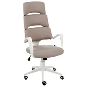 Fotele i krzesła biurowe - Beliani Krzesło biurowe GRANDIOSE Beżowoszary - miniaturka - grafika 1