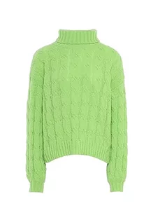 Swetry damskie - Libbi Damski sweter z golfem, limonka, XL/XXL, Limette, XL - grafika 1