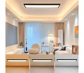 Lampy sufitowe - Brilagi - LED Oświetlenie łazienkowe FRAME LED/50W/230V 3000/4000/6000K IP44 czarny - miniaturka - grafika 1