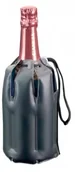 Shakery barmańskie - Schładzacz Do Butelek Ze Sznurkiem Ściągającym 21 Cm Pvc Czarny - miniaturka - grafika 1