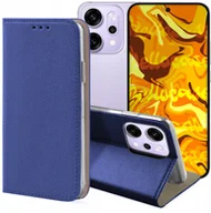 Etui i futerały do telefonów - ETUI Z KLAPKĄ DO OPPO RENO14 PRO GRANATOWE ZAMYKANE MAGNETYCZNE OCHRONNE BOOK0672 - miniaturka - grafika 1
