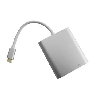 Qoltec Kabel USB Adapter USB 3.1 typC VGA żeński USB 3.0 żeński RJ45 PD 50410 50410 50410 - Kable USB - miniaturka - grafika 1