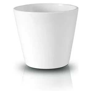 Ceramiczna Osłonka Na Doniczkę Biała Ozdoba 17Cm - Donice - miniaturka - grafika 1