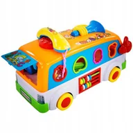 Zabawki interaktywne dla dzieci - INTERAKTYWNY AUTOBUSIK Z TELEFONEM KLOCKI 2201P - miniaturka - grafika 1