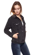 Kurtki damskie - Wrangler, Kurtka damska, Trucker Jacket Back To Black W4070999S, rozmiar S - miniaturka - grafika 1