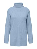 Swetry damskie - ONLY Golf w kolorze błękitnym - miniaturka - grafika 1