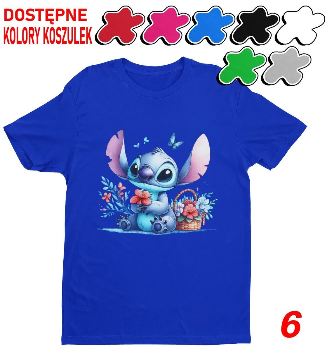 Koszulka Dziecięca Z Nadrukiem Stitch Stich Angel Dużo Wzorów -L 146-152