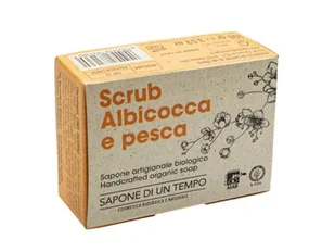 Sapone di un Tempo Organiczny peeling w kostce - morela i brzoskwinia 100 g - Peelingi do ciała - miniaturka - grafika 1