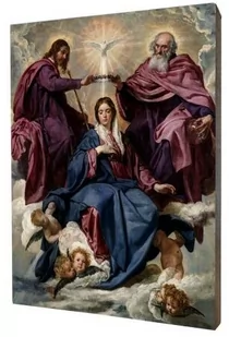 Obraz religijny na desce lipowej, Koronacja Matki Bożej - Ikony i obrazy sakralne Obraz religijny na desce lipowej, Koronacja Matki Bożej - Ikony i obrazy sakralne - miniaturka - grafika 1