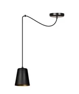 Lampy sufitowe - Emibig Link lampa wisząca 1-punktowa czarna/złota 455/1 455/1 - miniaturka - grafika 1