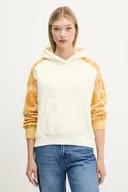 Bluzy damskie - Desigual bluza MANI damska kolor beżowy z kapturem wzorzysta 25WWSK07 - miniaturka - grafika 1