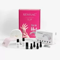 Zestawy do manicure i pedicure - Semilac zestaw do manicure hybrydowy Try Me LED 36W - dobierz 1 kolor - miniaturka - grafika 1