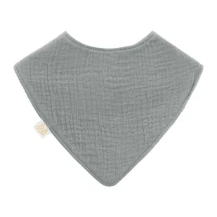 Śliniaczek muślinowy bandana - szary - Śliniaki i fartuszki - miniaturka - grafika 1