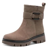 Kozaki damskie - TAMARIS Damskie buty Comfort Boot Flat Półdługie kozaki, Pepper Suede, 40 EU, Pepper Suede, 40 EU - miniaturka - grafika 1
