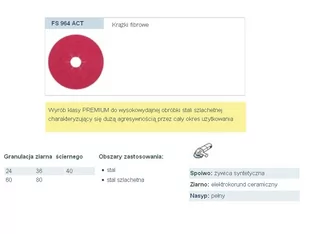 Klingspor Krążek szlifierski 125 mm, p 24, 25 szt - Akcesoria do elektronarzędzi - miniaturka - grafika 1