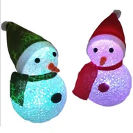 Ozdoby bożonarodzeniowe - BAŁWANEK ŚWIECĄCY LED OZDOBNY 15CM AKRYL OZDOBA - miniaturka - grafika 1