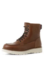 Buty zimowe męskie - Tommy Hilfiger Kozaki ze skóry Mężczyźni skóra brązowy jednolity, 44 - miniaturka - grafika 1