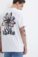 Koszulki męskie - Vans t-shirt bawełniany męski kolor biały z nadrukiem - miniaturka - grafika 1