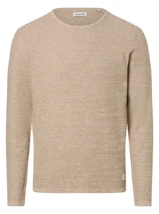 Jack & Jones Sweter męski Mężczyźni Bawełna beżowy jednolity, XL - Swetry męskie - miniaturka - grafika 1