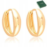 Kolczyki - Eleganckie Złote Kolczyki Ze Stali Chirurgicznej 18K Okrągłe Gładkie Małe - miniaturka - grafika 1