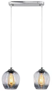ELEM Lampa z lustrzaną oprawą i dwoma kloszami 8182/2 8C BL z serii ATENA - Lampy sufitowe - miniaturka - grafika 1